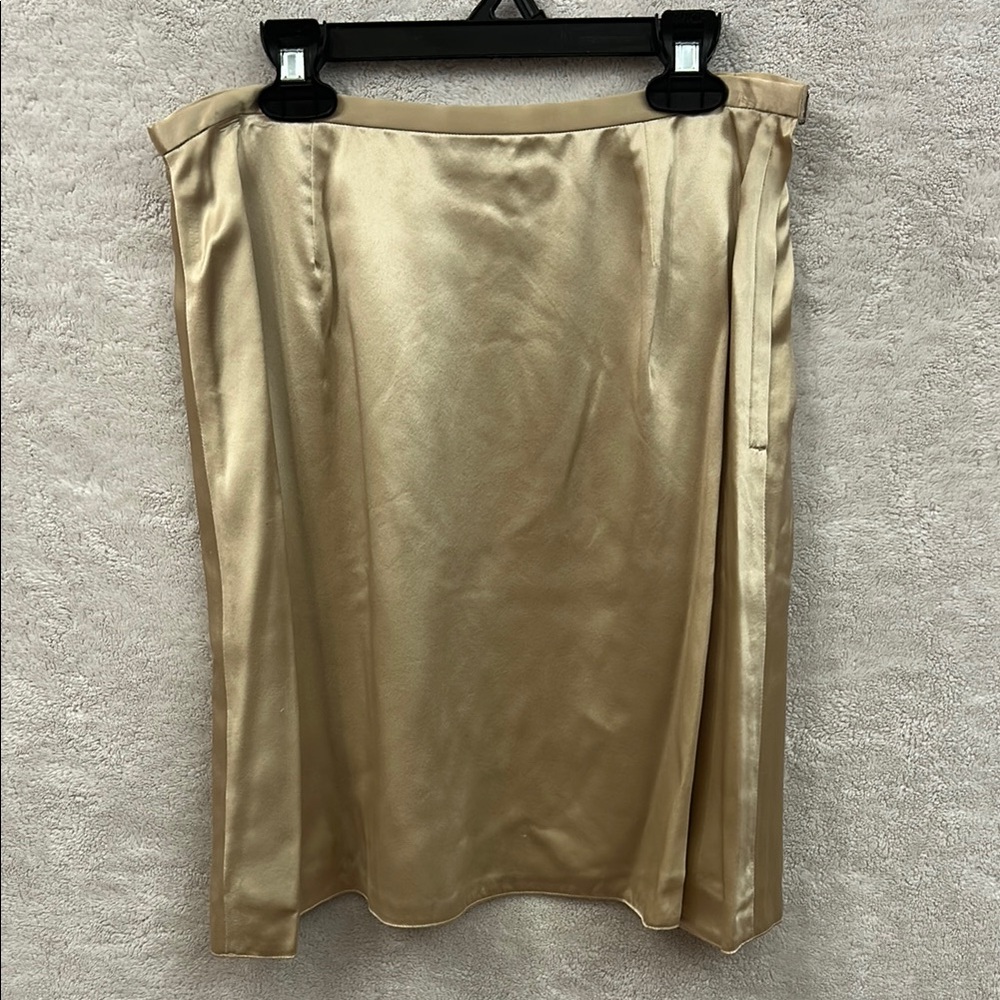 J. Crew Silk Champagne Pencil Skirt for Night Out